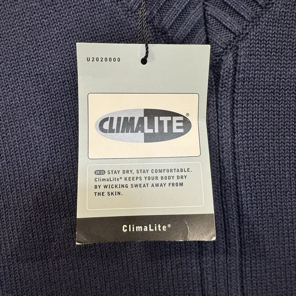 Adidas Golf Vest Men's XL Navy Blue Performance Climalite Stretch Knit New Tags